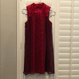 Niki Tlanapan red pattern dress